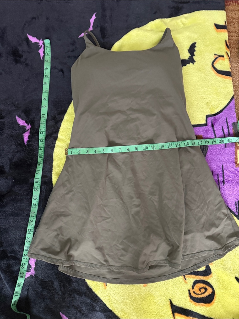 HALARA Olive Green Spaghetti Strap Mini Dress